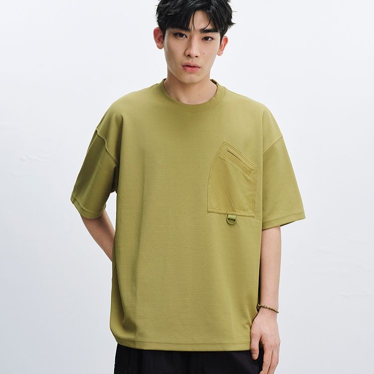 無地 Tシャツ ポケット付き上質コットン半袖Ｔシャツ