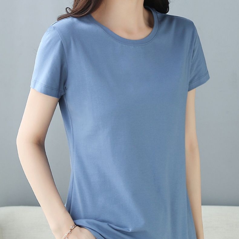 無地 Tシャツ すっきり着こなせる定番丸首半袖