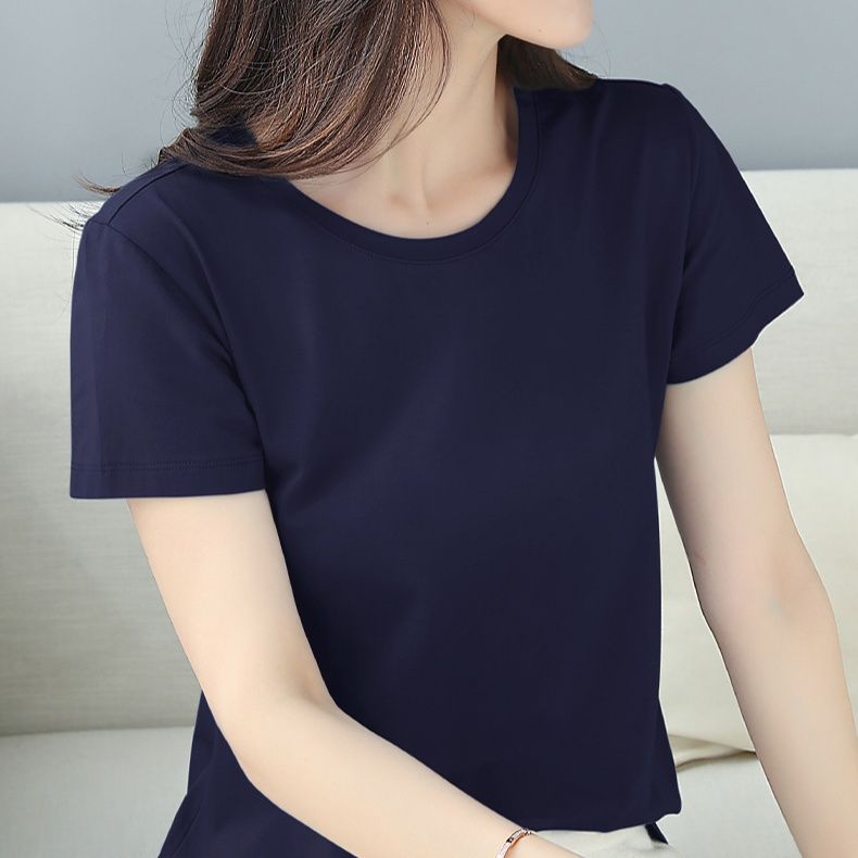 無地 Tシャツ すっきり着こなせる定番丸首半袖