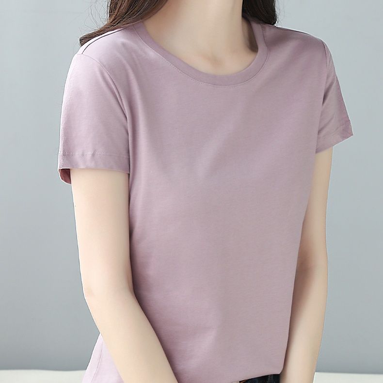 無地 Tシャツ すっきり着こなせる定番丸首半袖
