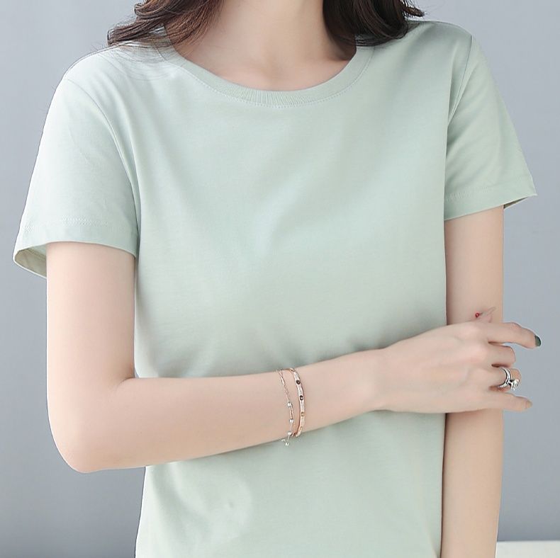 無地 Tシャツ すっきり着こなせる定番丸首半袖