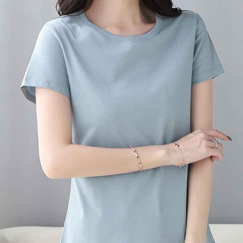 無地 Tシャツ すっきり着こなせる定番丸首半袖