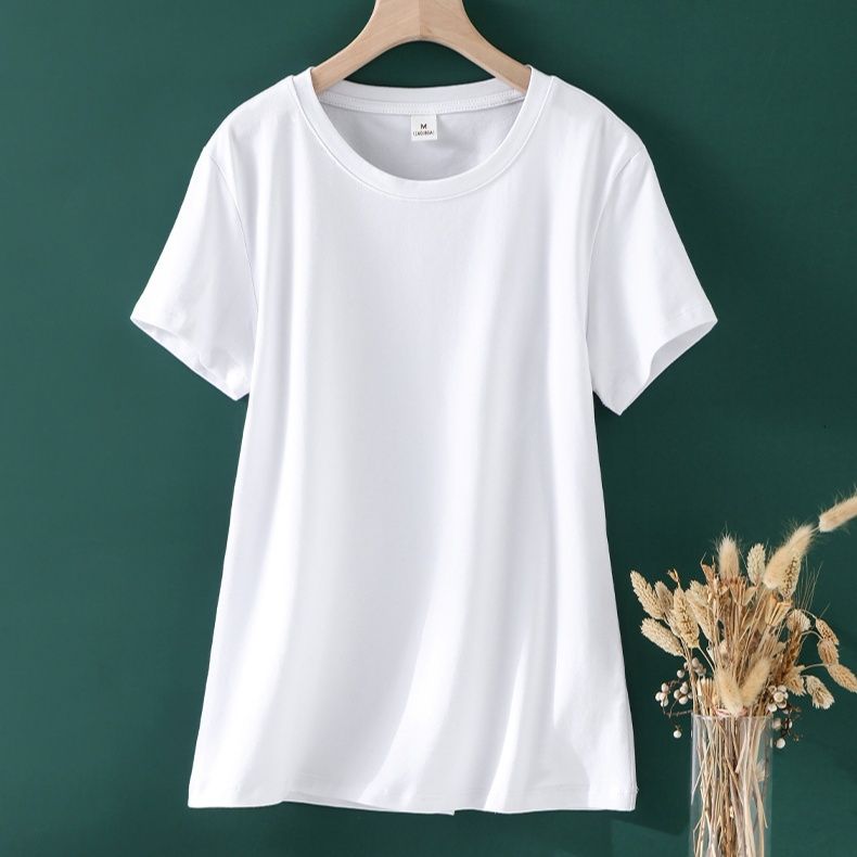 無地 Tシャツ すっきり着こなせる定番丸首半袖