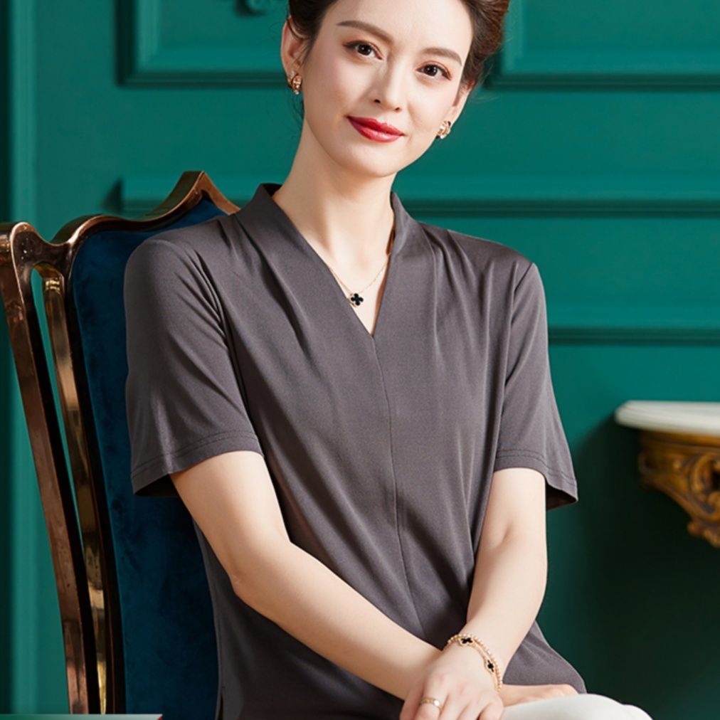 無地 Tシャツ 上品シルエット 美しい立体感Tシャツ