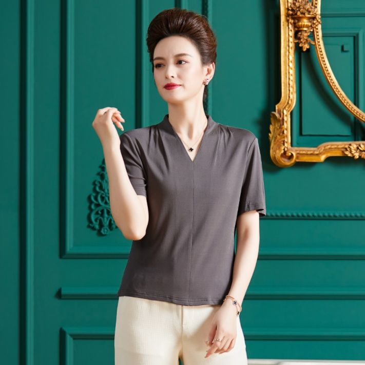 無地 Tシャツ 上品シルエット 美しい立体感Tシャツ