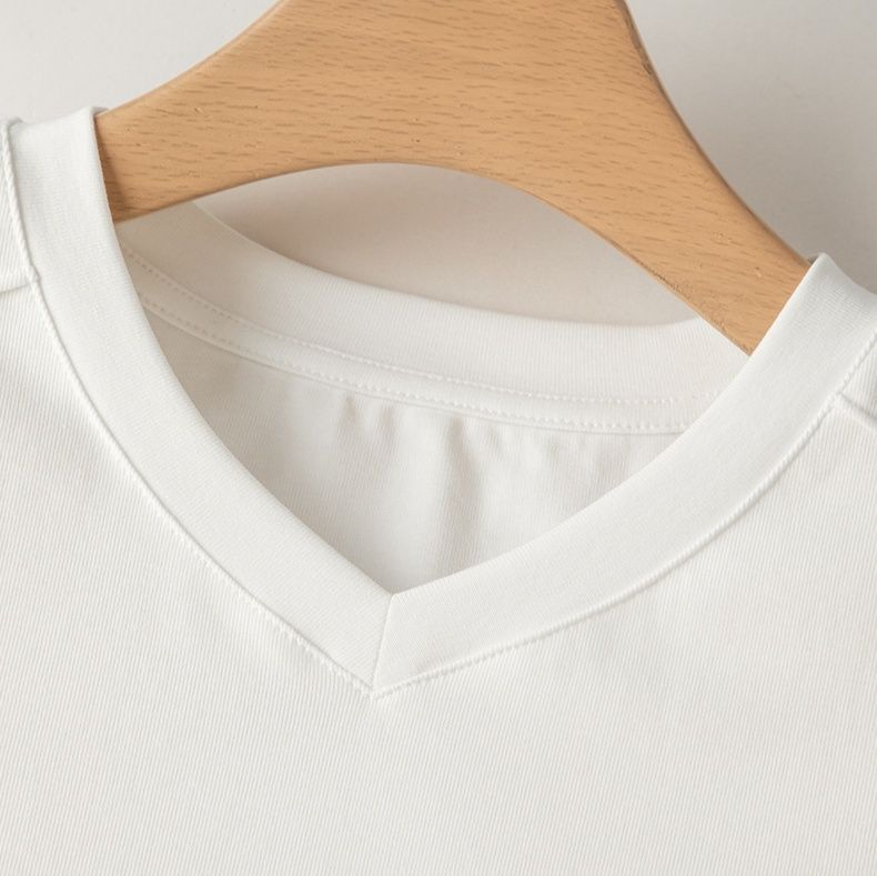 無地 Tシャツ 洗練きれいめ襟ぐりすっきりＴシャツ