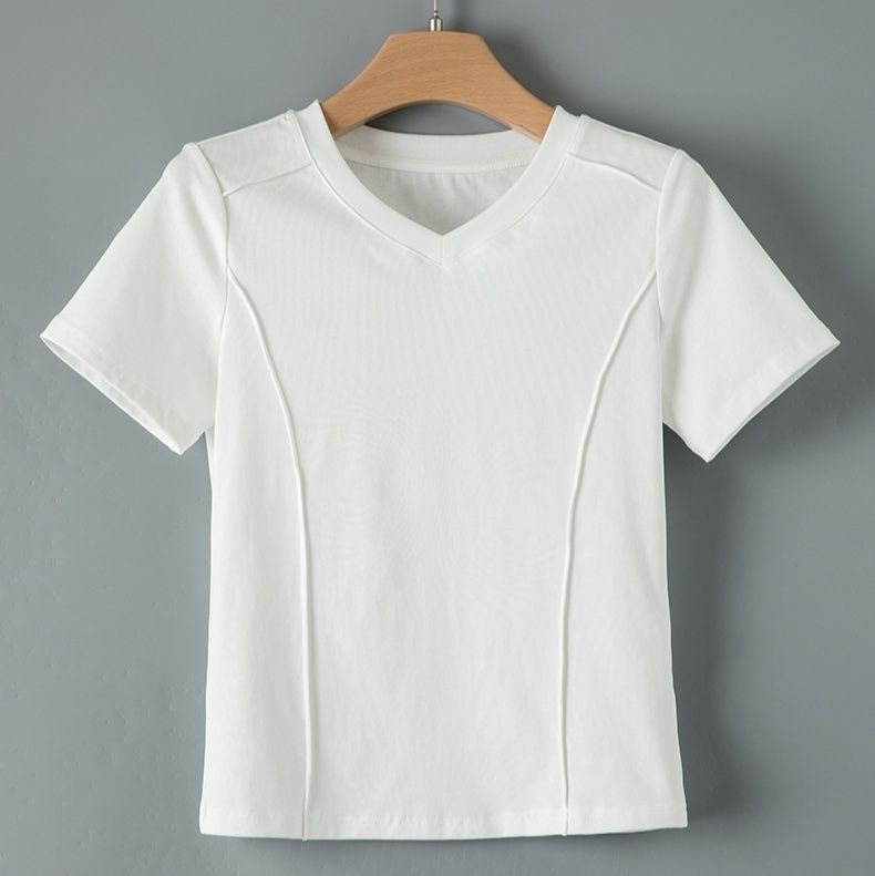無地 Tシャツ 洗練きれいめ襟ぐりすっきりＴシャツ