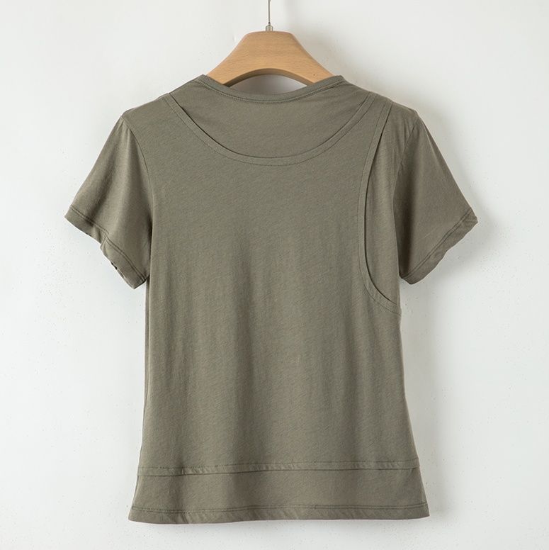 無地 Tシャツ 洗練シルエット 上質素材フレンチ袖