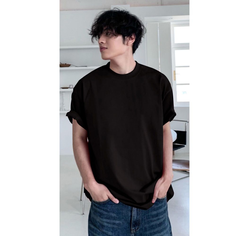 無地 Tシャツ リラックスオーバー半袖シャツ