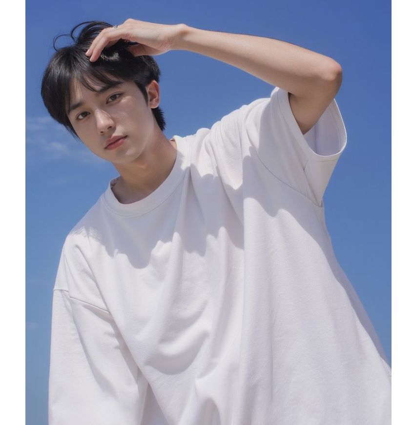 無地 Tシャツ 空との調和 ゆったり無地半袖