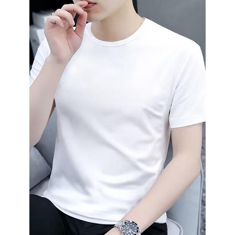 無地 Tシャツ スタンダード丸首半袖シャツ