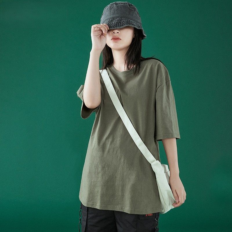 無地 Tシャツ ゆったりシルエット 半袖無地Tシャツ