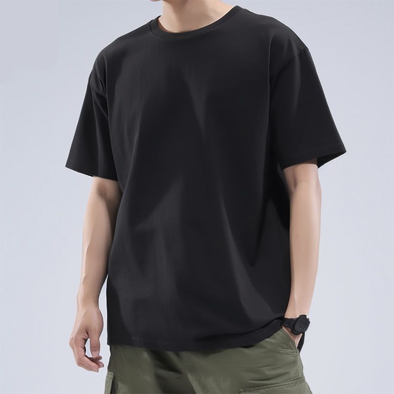 無地 Tシャツ ゆったりシルエット 上質無地半袖