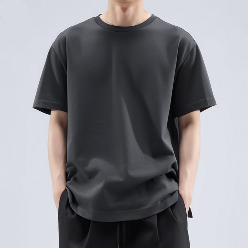 無地 Tシャツ ゆったりシルエット 上質無地半袖