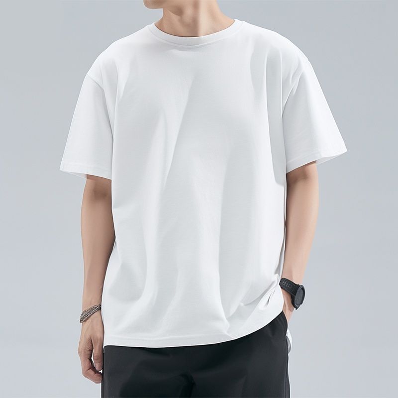 無地 Tシャツ ゆったりシルエット 上質無地半袖
