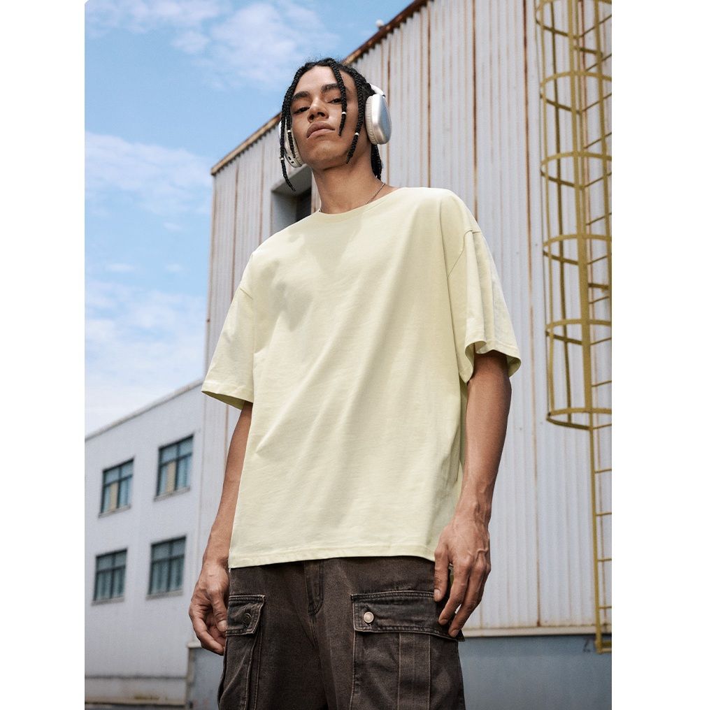 無地 Tシャツ ゆとりシルエット 上質素材 半袖