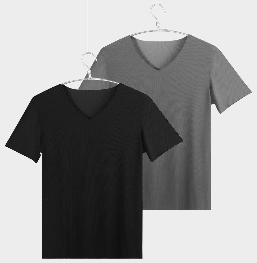 無地 Tシャツ すっきり着こなす 上質Vネックシャツ