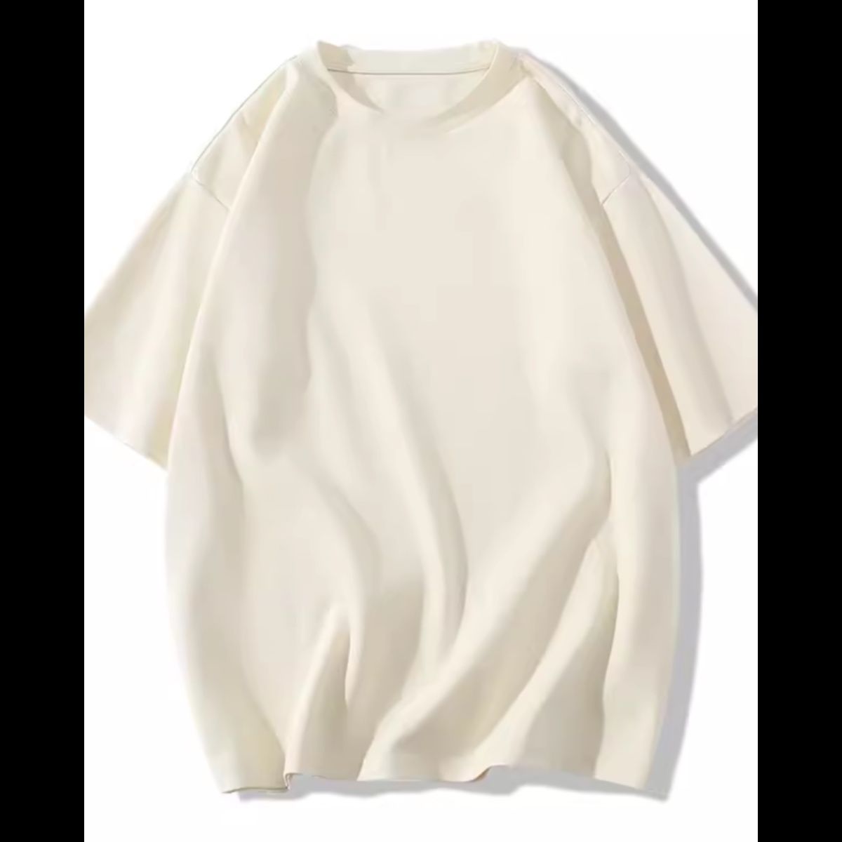無地 Tシャツ ゆったり袖広がり無地シンプル半袖