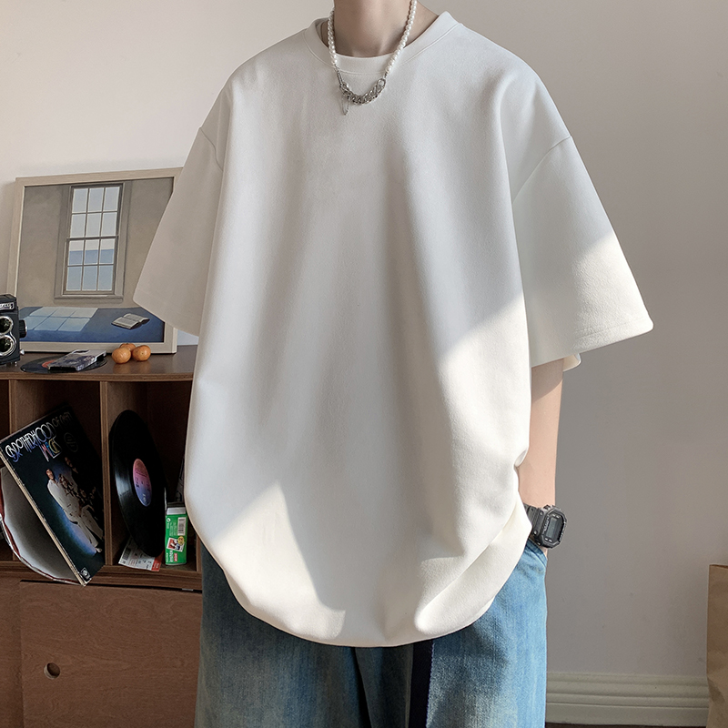 無地 Tシャツ ゆったりオーバーサイズ 半袖無地ティーシャツ