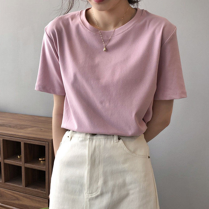 無地 シンプル美人の定番無地Tシャツ