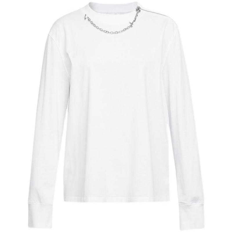 無地 Tシャツ すっきり丸首 長袖無地カットソー