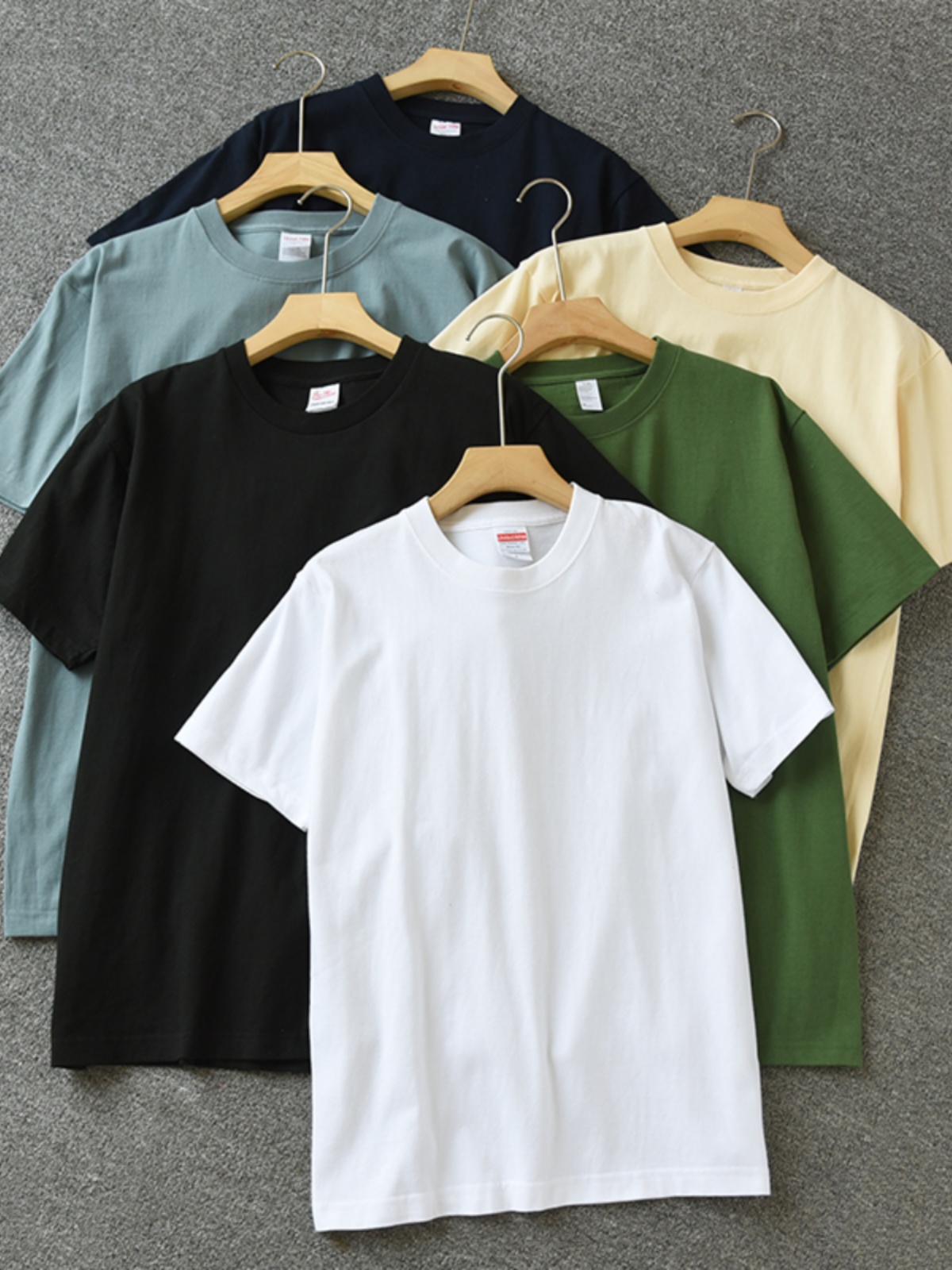 無地 シャツ シンプル ベーシック クルーネック Tシャツ