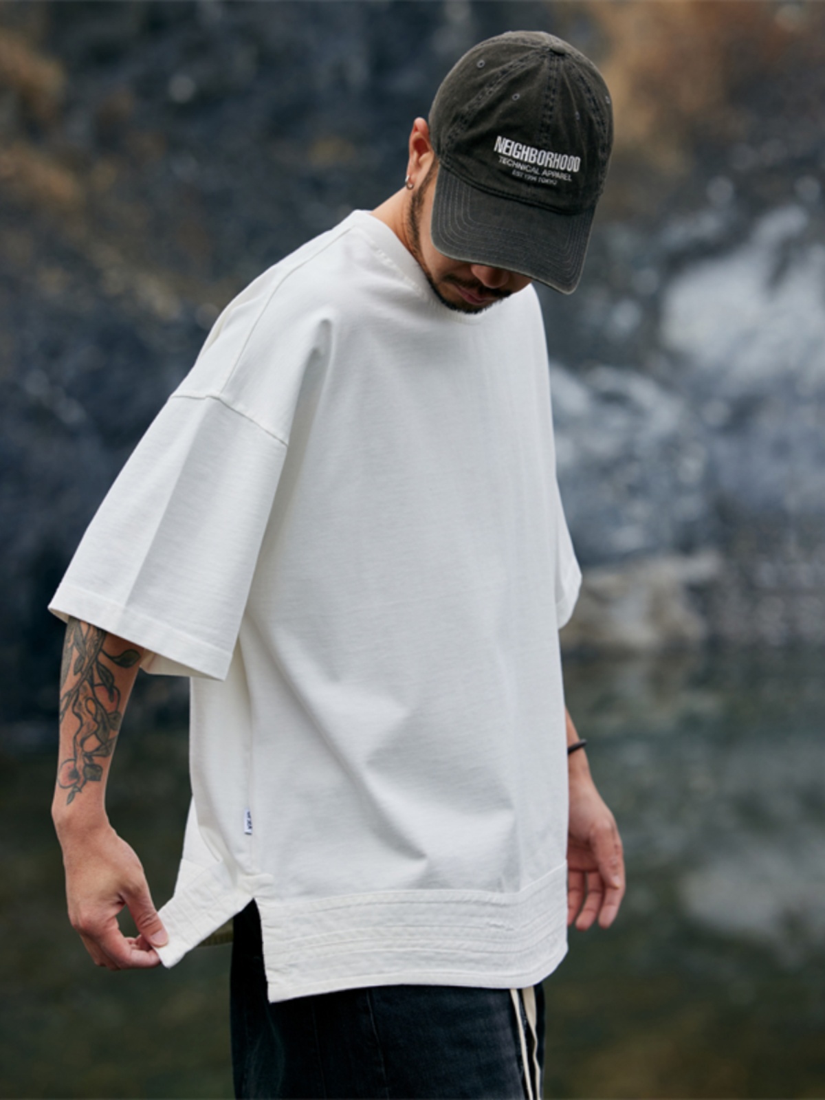 無地 Tシャツ 余裕シルエット ゆったり無地半袖