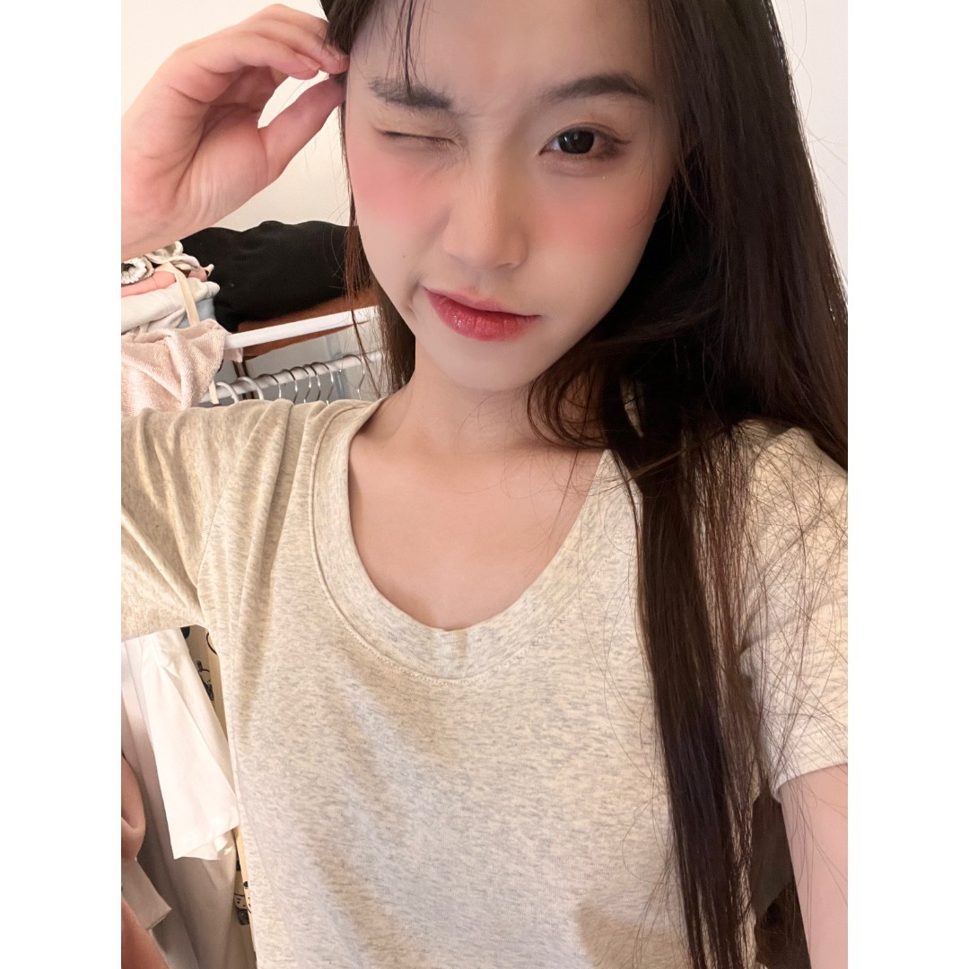 無地 Tシャツ なめらか素肌 ベーシック丸首半袖