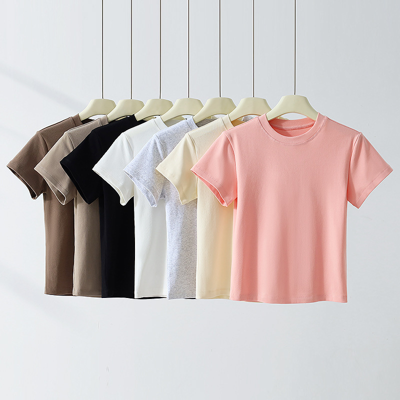 無地 Tシャツ すっきりシルエット 無地半袖
