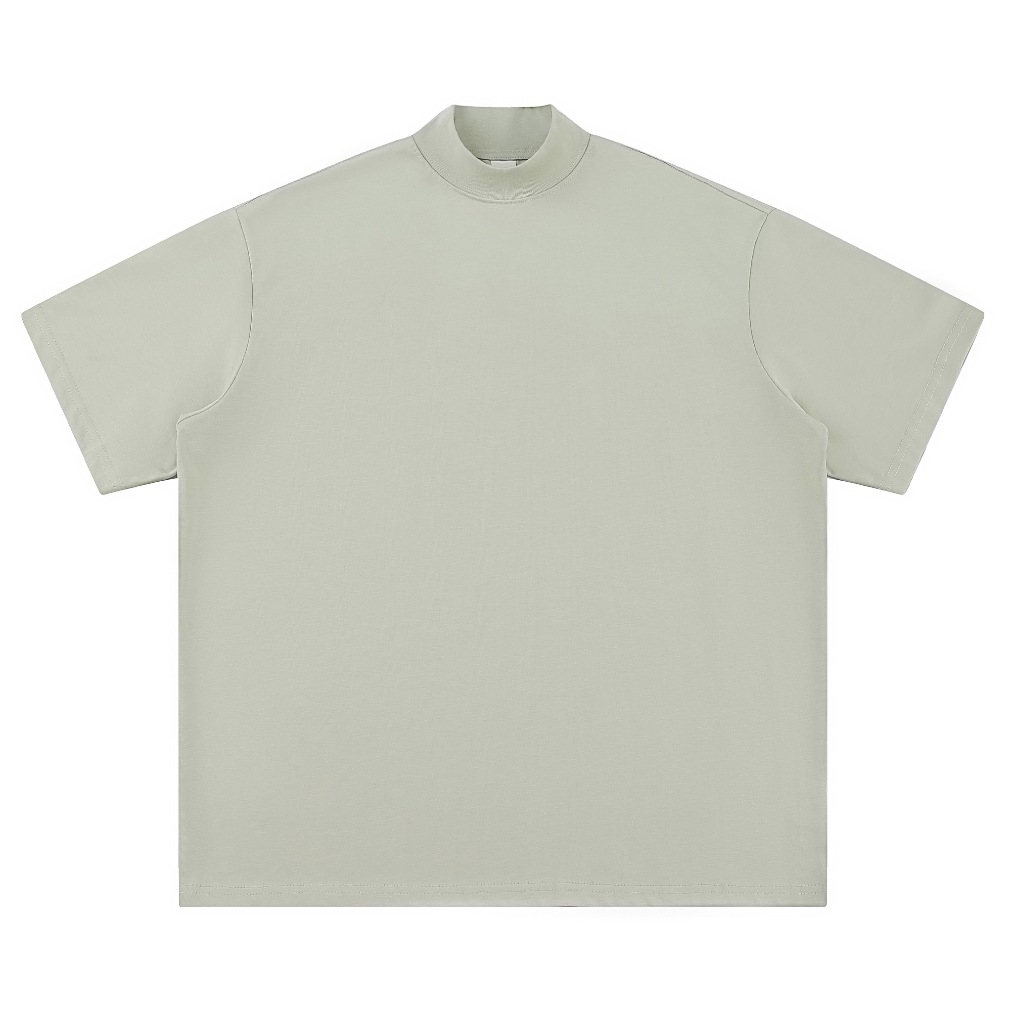 無地 Tシャツ モックネック ゆったり半袖