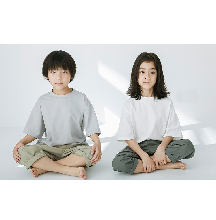 無地 Tシャツ キッズ ゆったりシルエット 無地半袖シャツ
