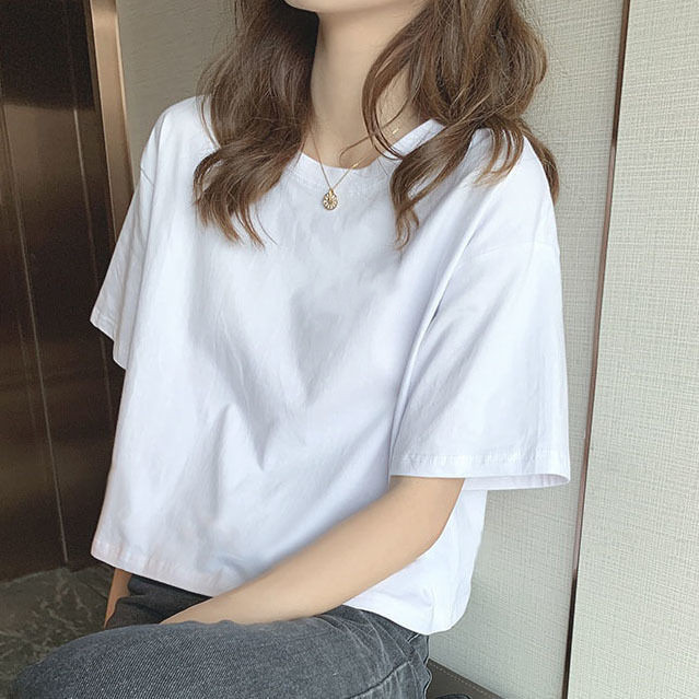 無地 Tシャツ なめらか素材 ゆったり半袖Tシャツ