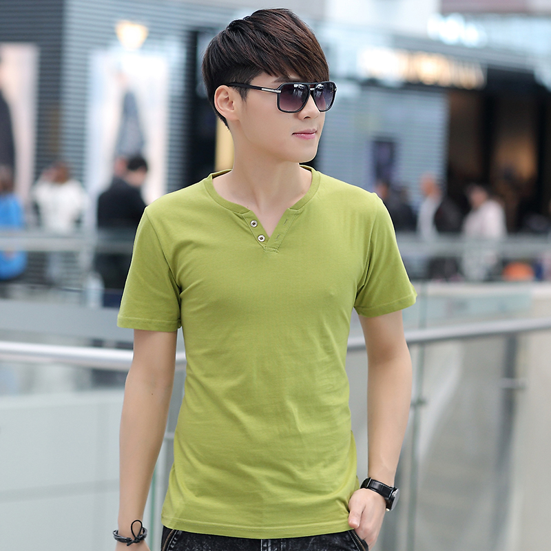 無地 Tシャツ ヘンリーネック 半袖シンプル 上質肌着