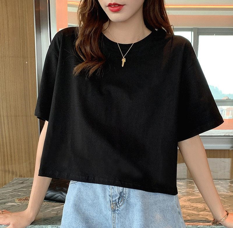 無地 Tシャツ なめらか素材 ゆったり半袖Tシャツ