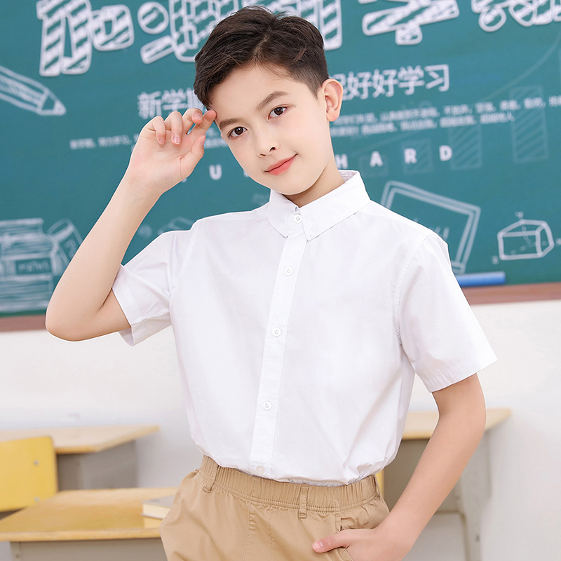 無地シャツ キッズ お子様用フォーマル半袖シャツ