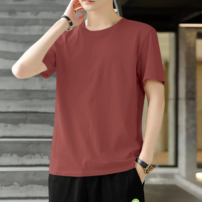 無地 Tシャツ シンプル上質クルーネック半袖