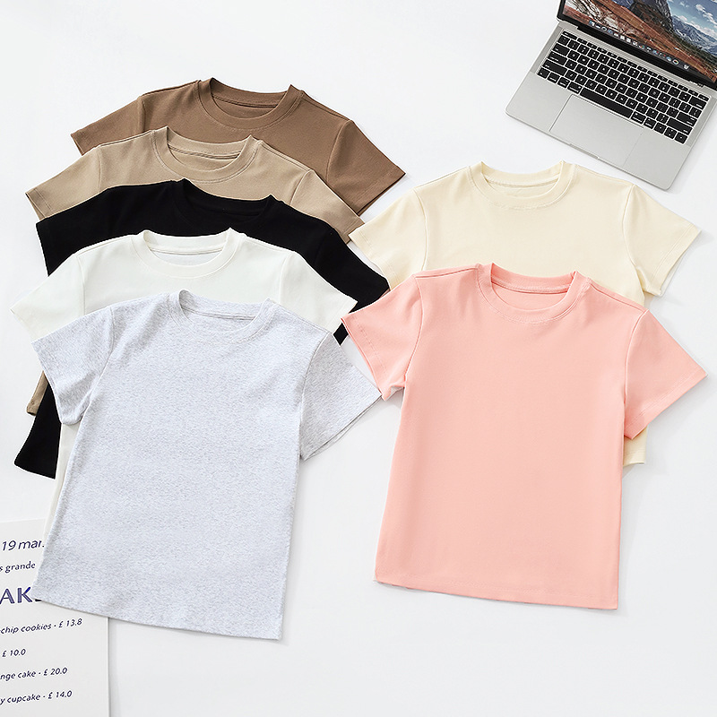無地 Tシャツ すっきりシルエット 無地半袖