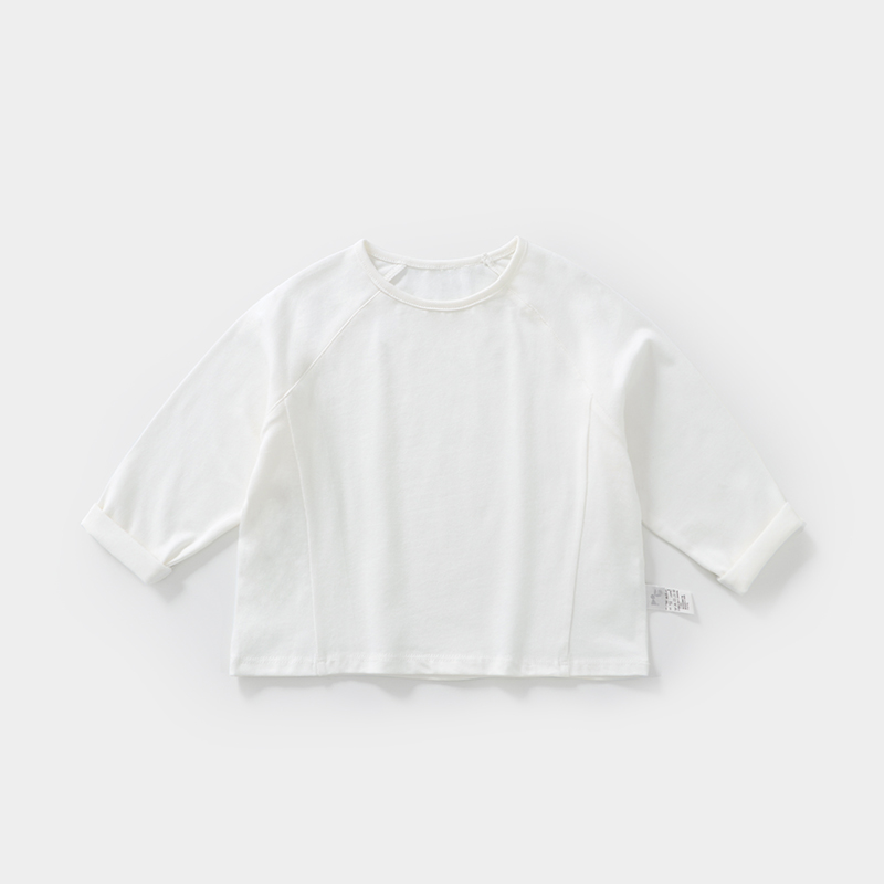 無地 Tシャツ やわらか長袖シンプル子供服