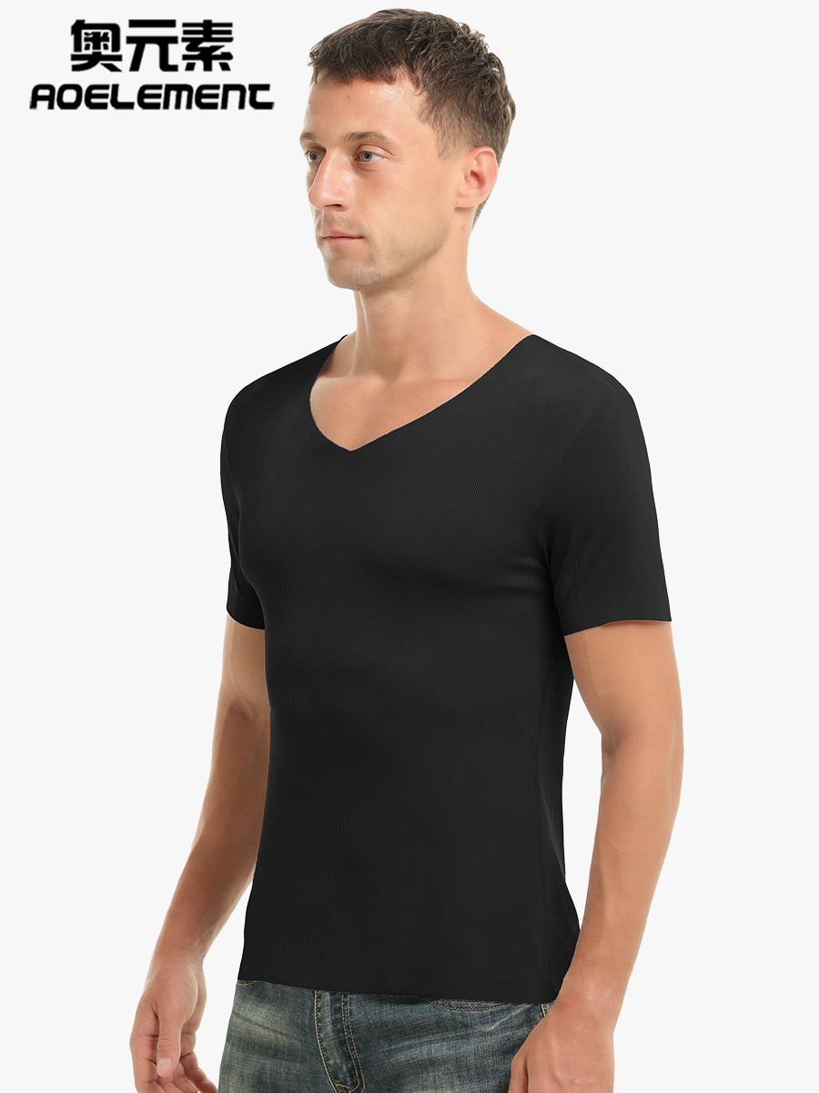 無地 Tシャツ すっきり着こなす 上質Vネックシャツ