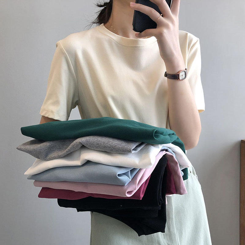 無地 シンプル美人の定番無地Tシャツ