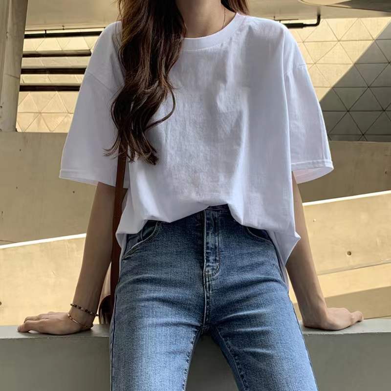 無地 Tシャツ すっきり着こなせる上質コットン半袖