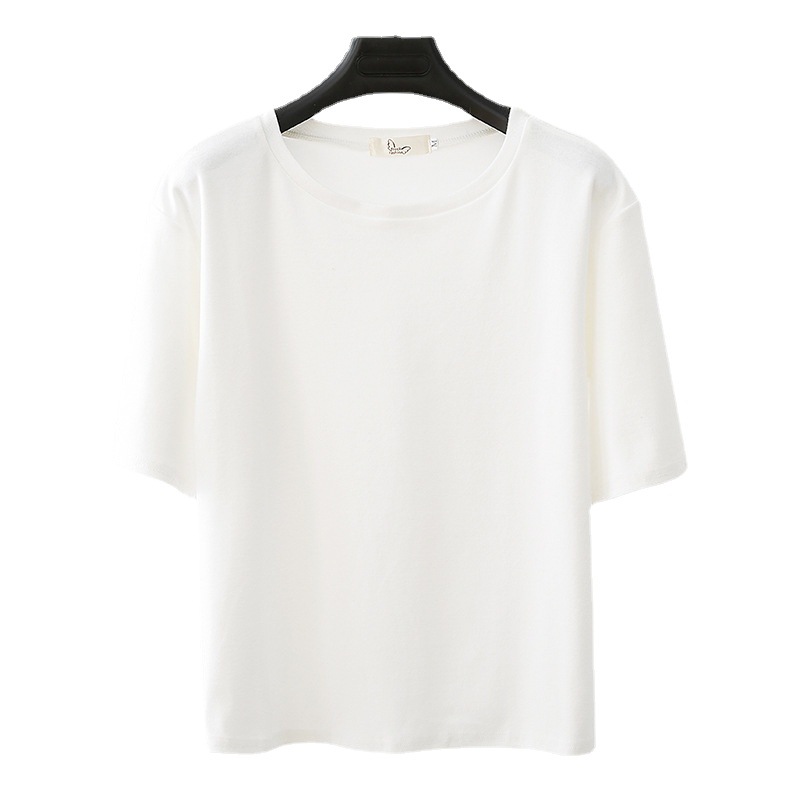 無地 Tシャツ ゆったり着心地の定番丸首半袖