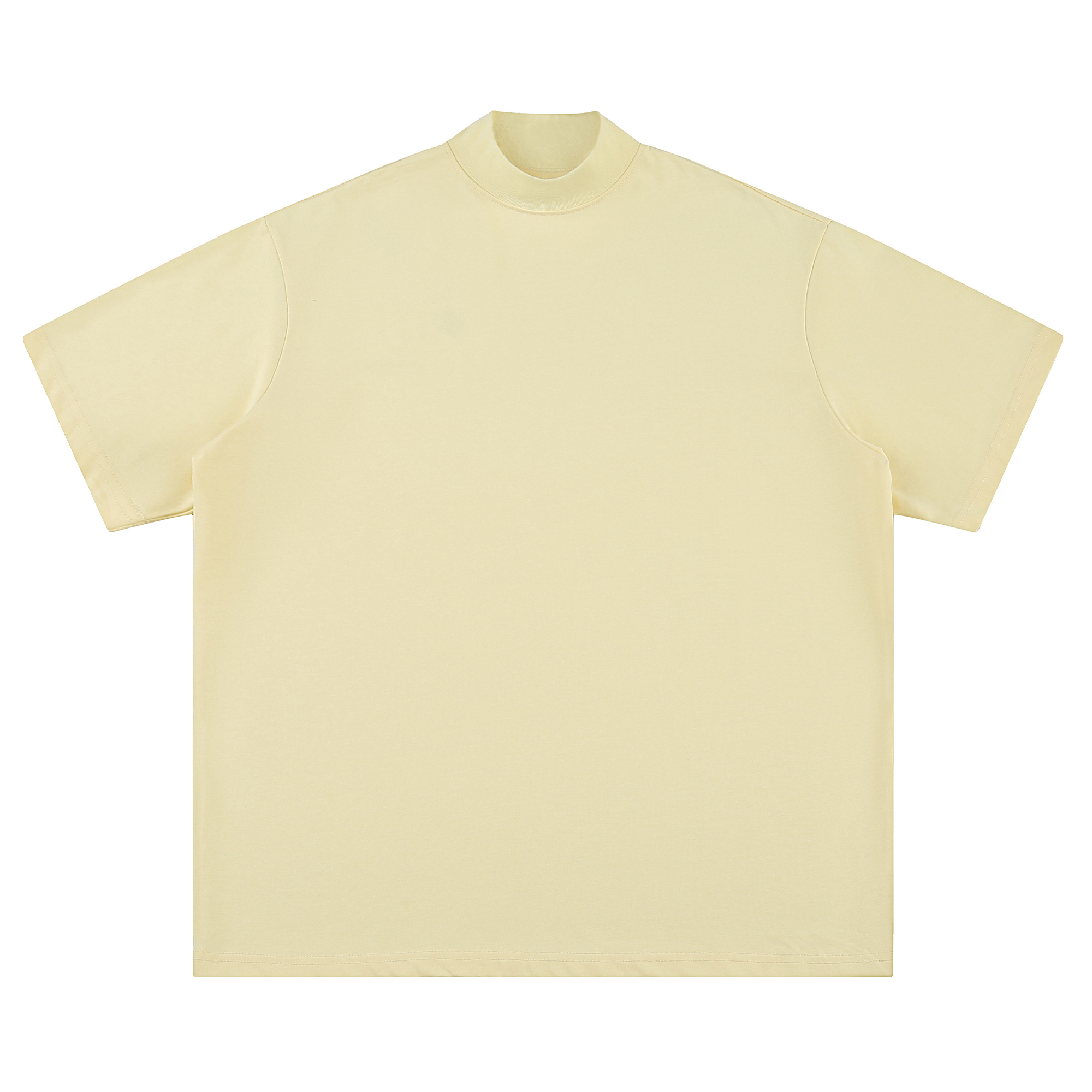 無地 Tシャツ モックネック ゆったり半袖