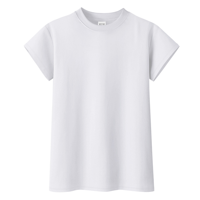無地 Tシャツ シンプル上質フィット丸首半袖シャツ