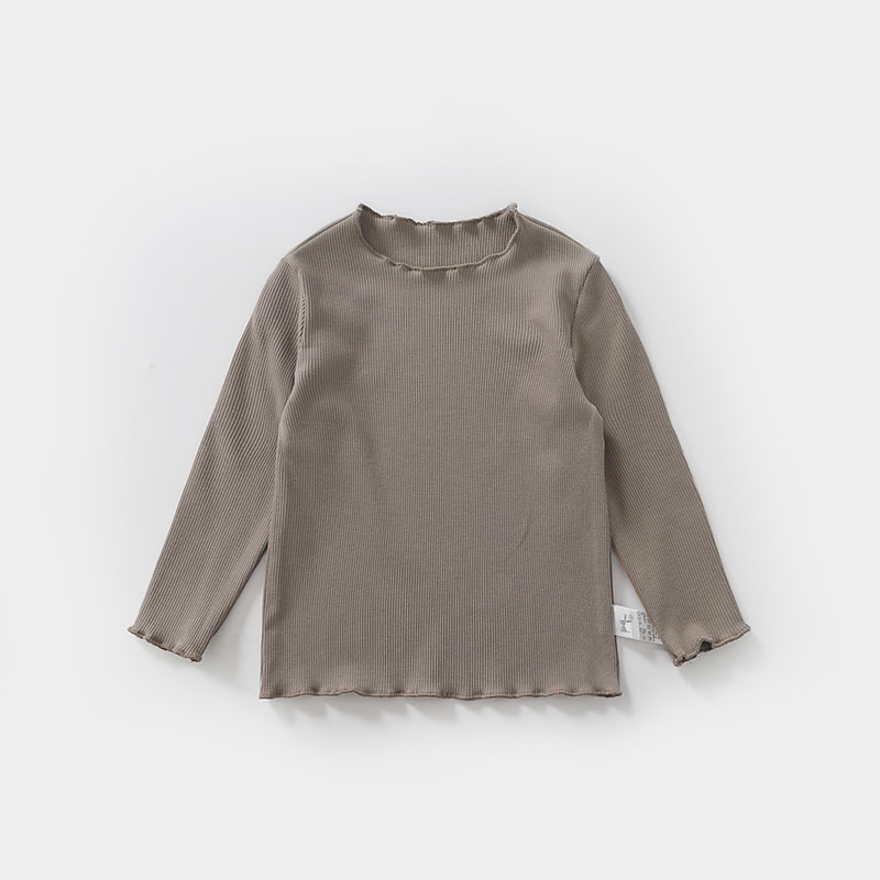 無地 Tシャツ お子様のための柔らか長袖リブ