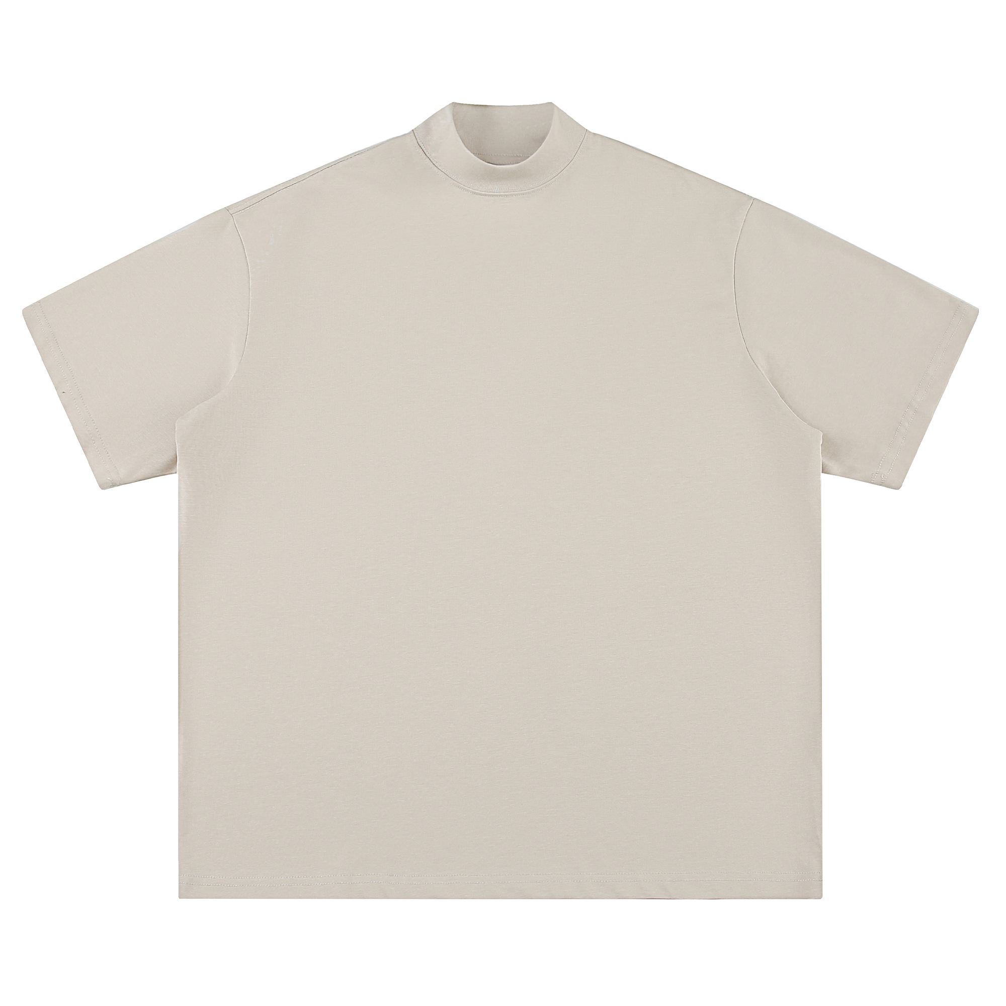 無地 Tシャツ モックネック ゆったり半袖