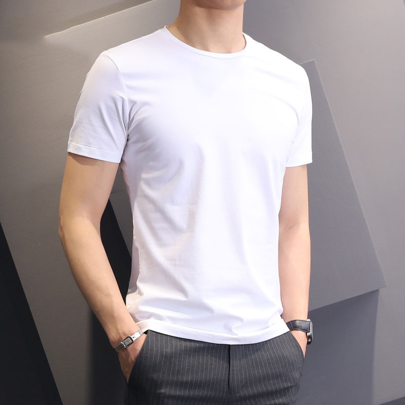 無地 Tシャツ シンプル美シルエット半袖