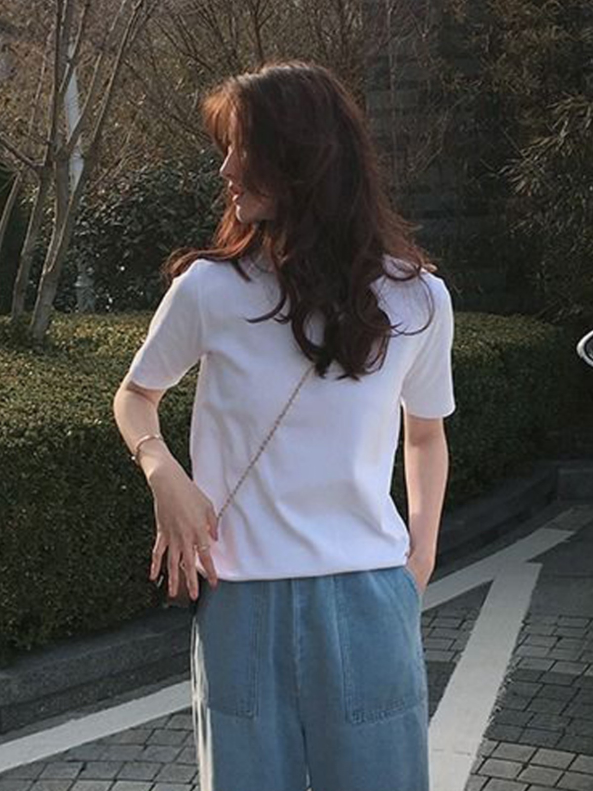 無地 Tシャツ すっきりシルエット 半袖無地シャツ