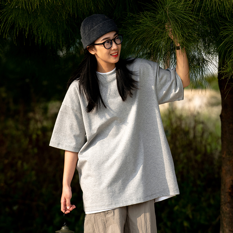 無地 Tシャツ シンプル余裕シルエット半袖
