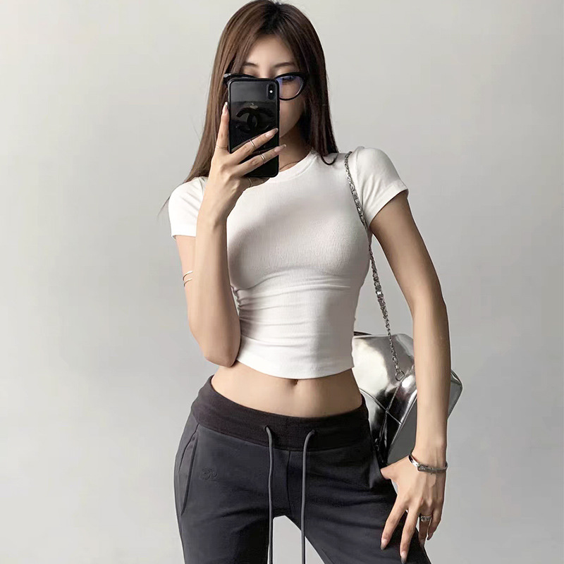 無地 Tシャツ シンプル美シルエット フィット半袖